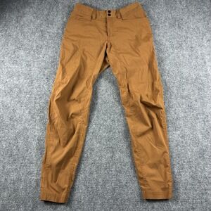 Mons Royale Jogger Pants Mens Medium Brown Merino Wool Blend Stretch Trail